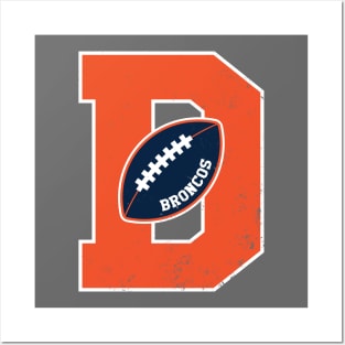 Big Bold Denver Broncos Monogram Posters and Art